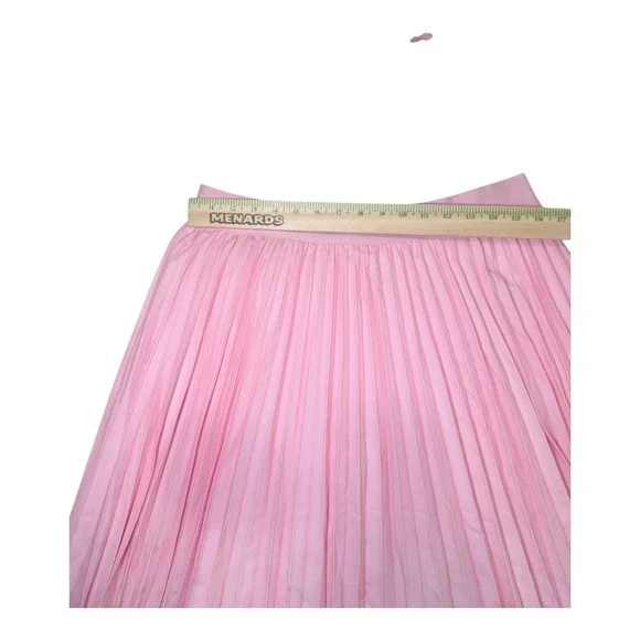 Kate Kasin Pleated Skirt 2XL Pink Ombre Floral Midi Accordion Elastic Waist - Picture 6 of 7